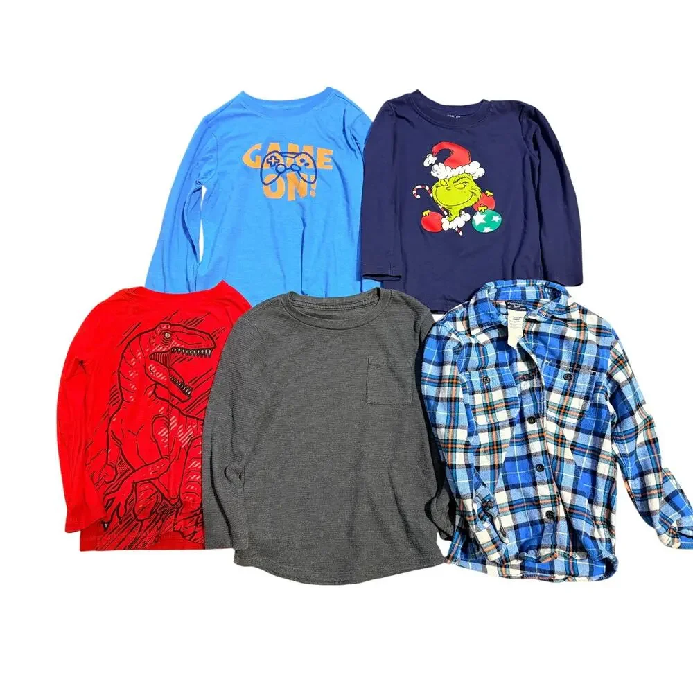 Assorted Lot of Toddler Boys Long Sleeve Shirts Size 5T
